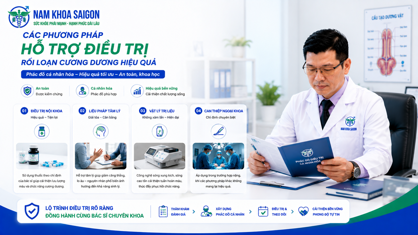 Các phương pháp hỗ trợ điều trị rối loạn cương dương hiệu quả Các phương pháp hỗ trợ điều trị rối loạn cương dương hiệu quả